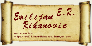 Emilijan Rikanović vizit kartica